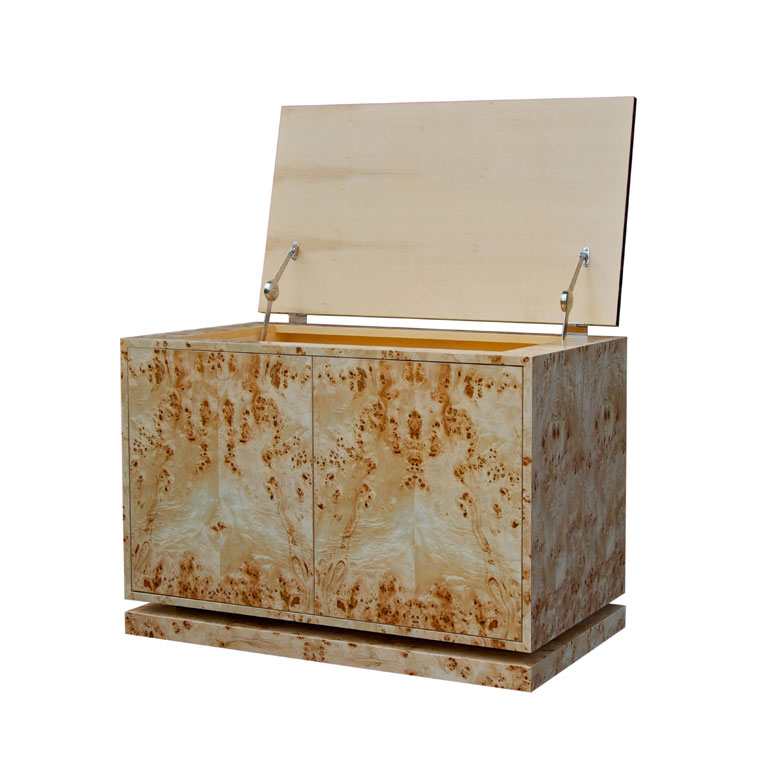 Art Deco burl veneer cabinet